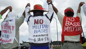 Photo courtesy of Democracy Now, http://www.democracynow.org/2014/1/16/okinawas_revolt_decades_of_rape_environmental