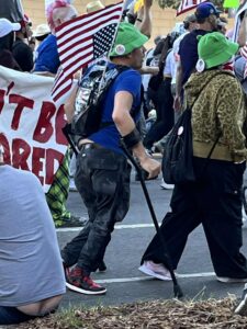 Marchers on the street