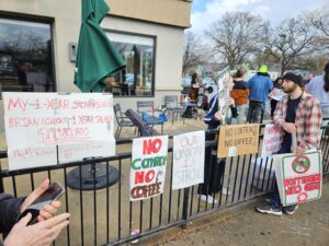 Strike at Starbucks in Evanston, Ill.